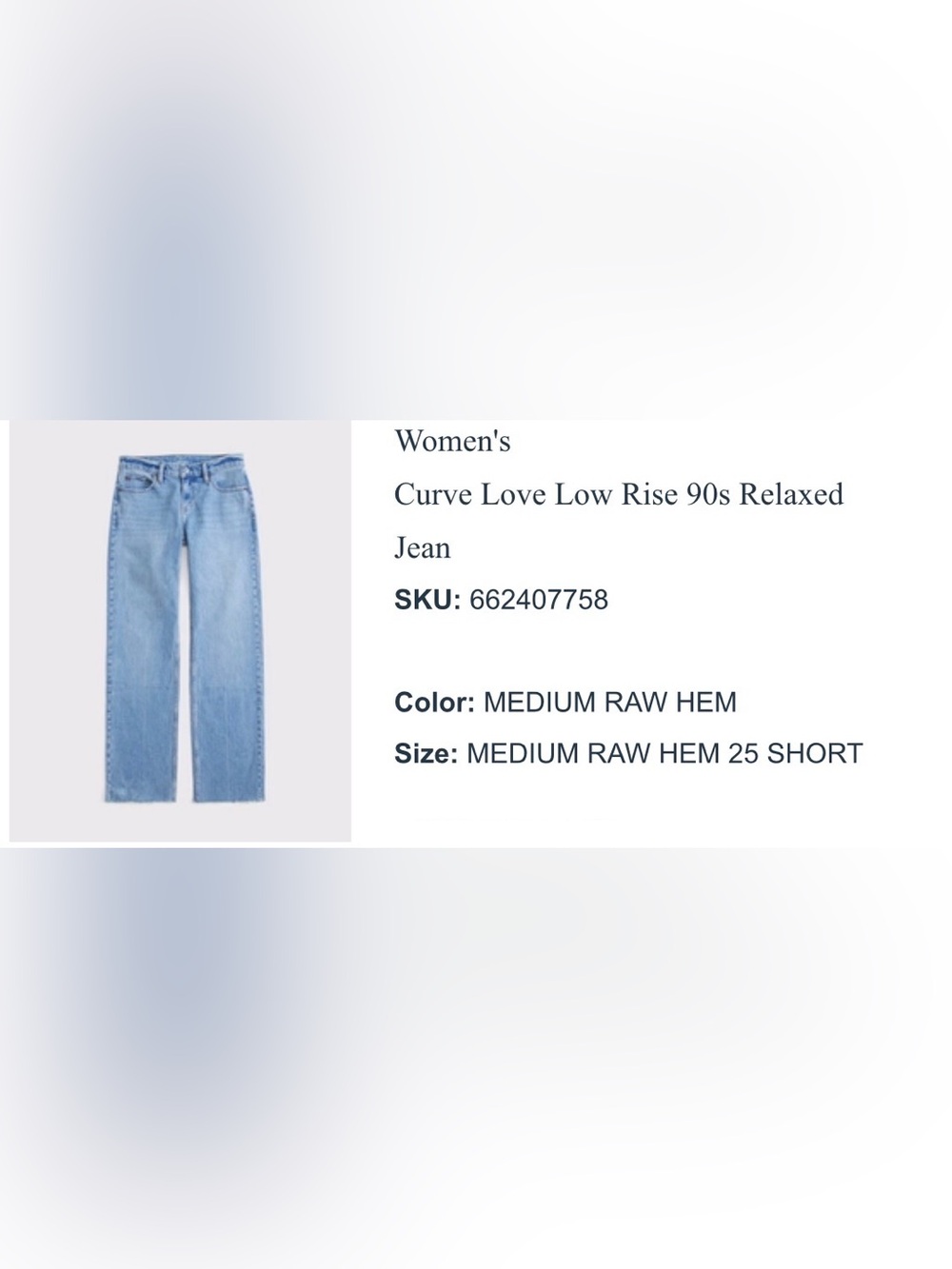 Abercrombie Low Rise 90s Relaxed Jeans